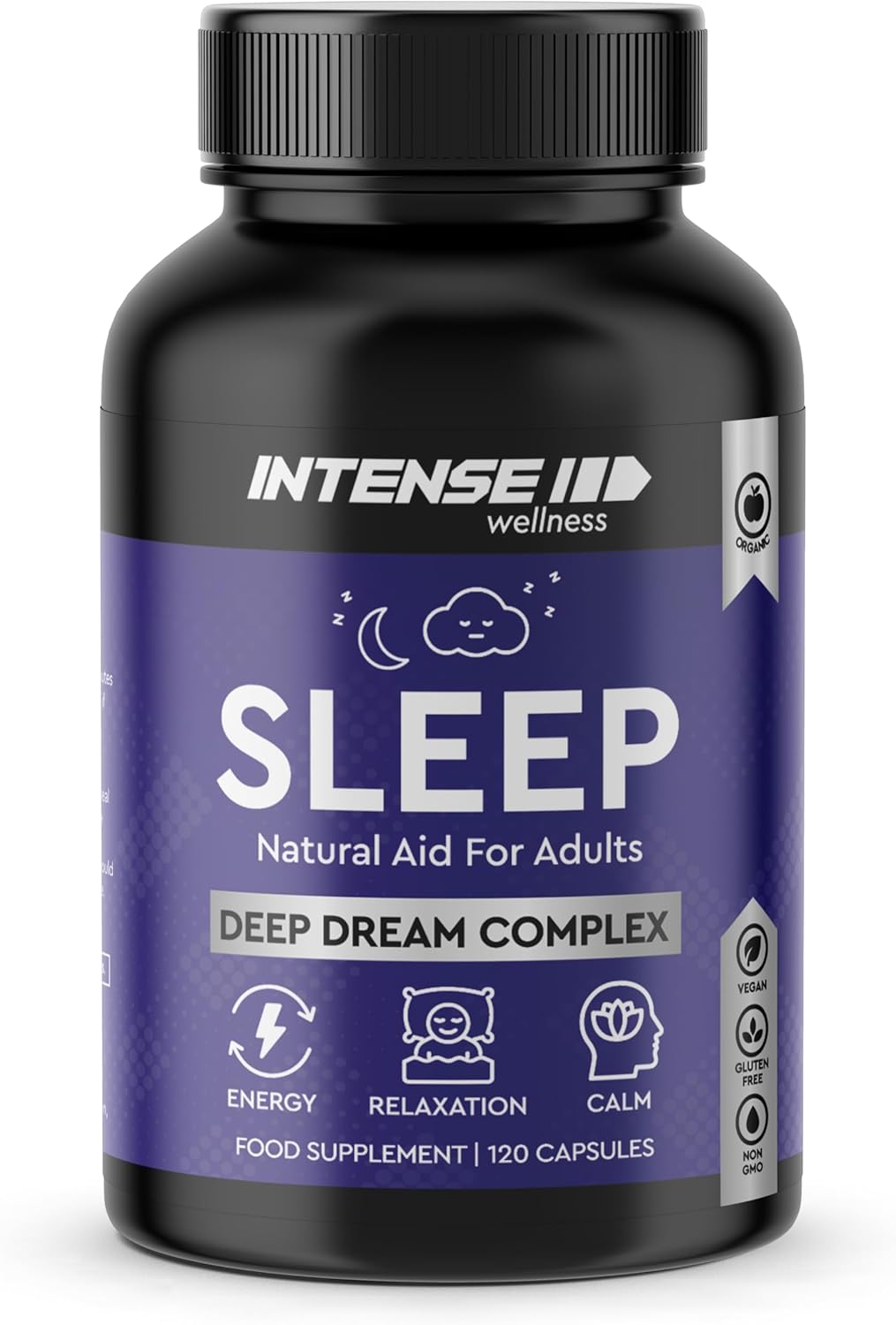 Natural Night Complex – Melatonin Substitute with Valerian, Lemon Balm, Magnesium & Chamomile – Botanical Sleep Blend for Relaxation – Vegan-Friendly Evening Supplement – 120 Capsules