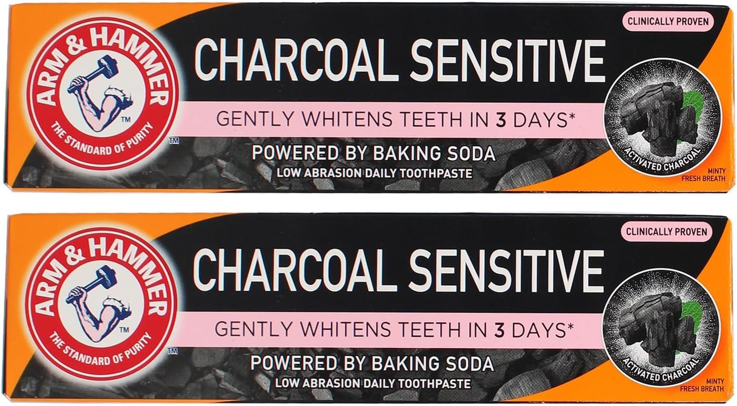 Arm and Hammer Charcoal Sensitive Toothpaste - 2 Pack
