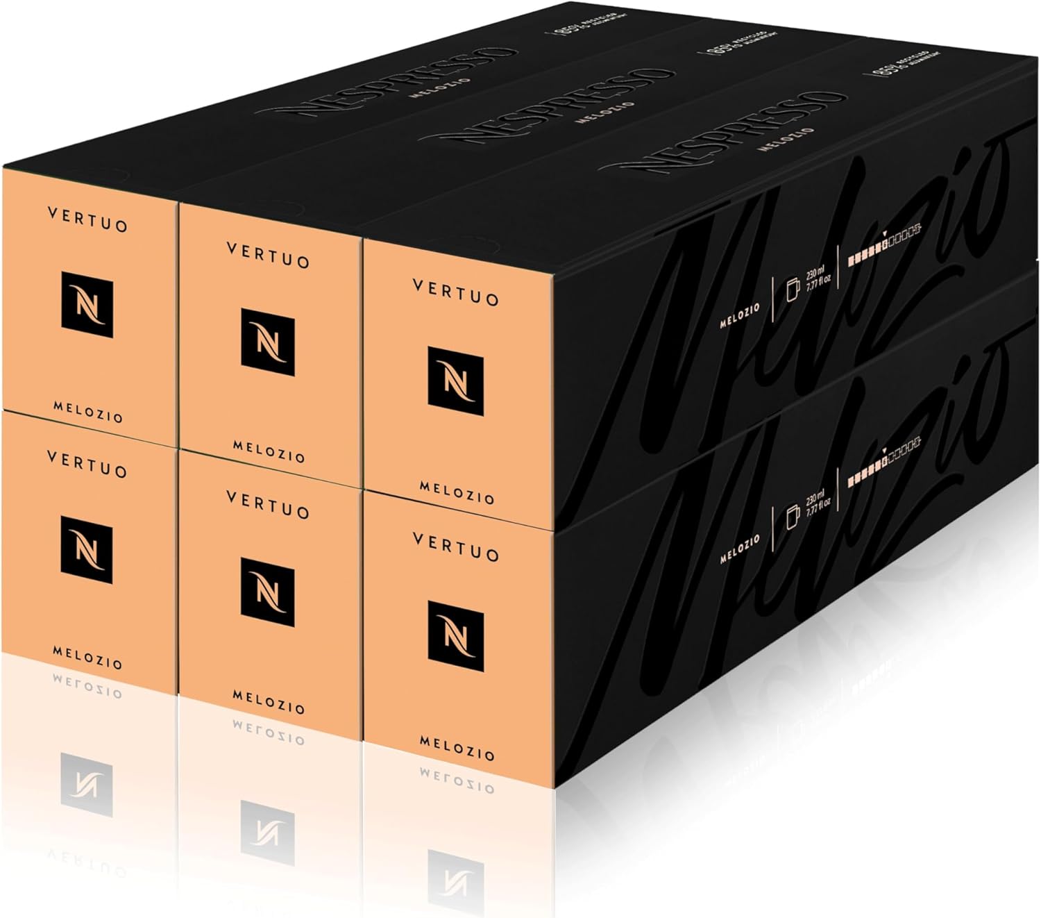 Nespresso Vertuo Coffee Pods, Pack of 60 Melozio Capsules for Nespresso Machines. Make Espressos, Cappuccino and Lattes at home. Made with Latin American Arabica coffee beans. Recyclable Pods.