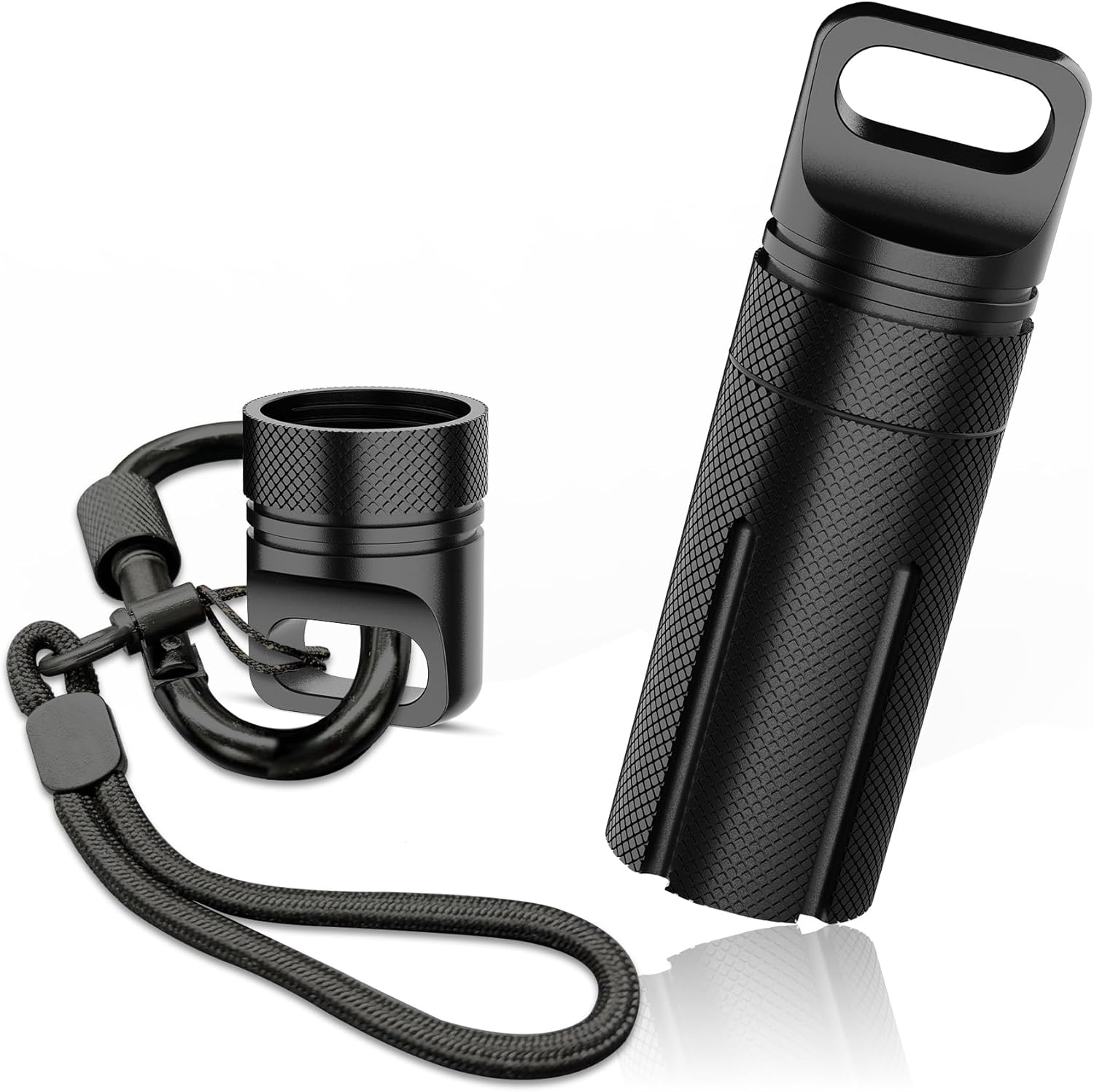 Aluminum Alloy Carrying Case Compatible with Ledger Nano X/S Plus YubiKey USB 5 5C NFC Nano, Waterproof & Shockproof USB Thumb Drive Device Storage, Secure Case for Cryptocurrency Cold Wallet (Black)