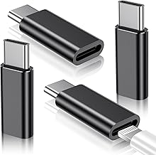 Temdan 4 Pack Lightning to USB C Adapter for iPhone 15/16 Pro/16 Pro Max/Plus,Samsung S24, Serial Adapter,Type C Charger Connector Cable,for iPhone 16/15 Charger,iPhone 16/15 Accessories - Black