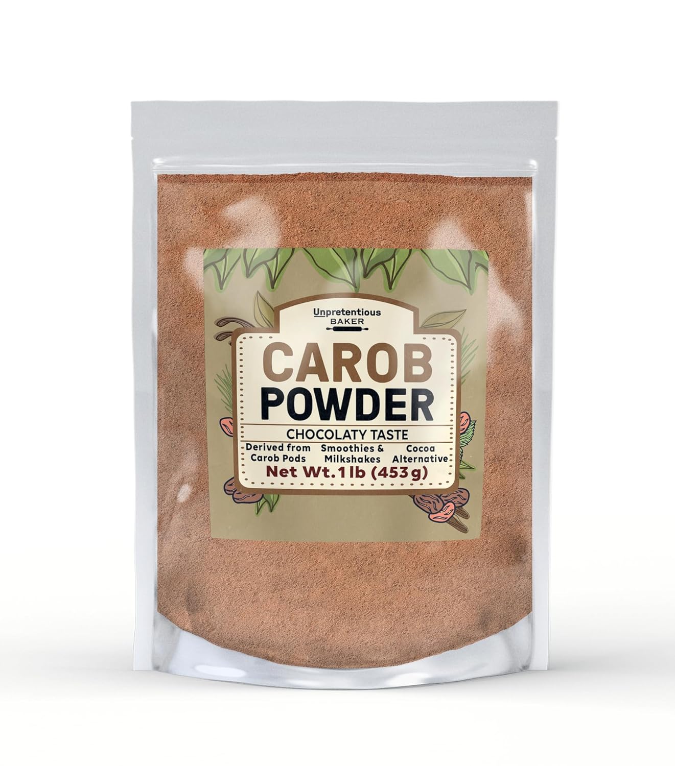Unpretentious Carob Powder, Baked Goods, Milkshakes, Smoothies (16 Ounce)