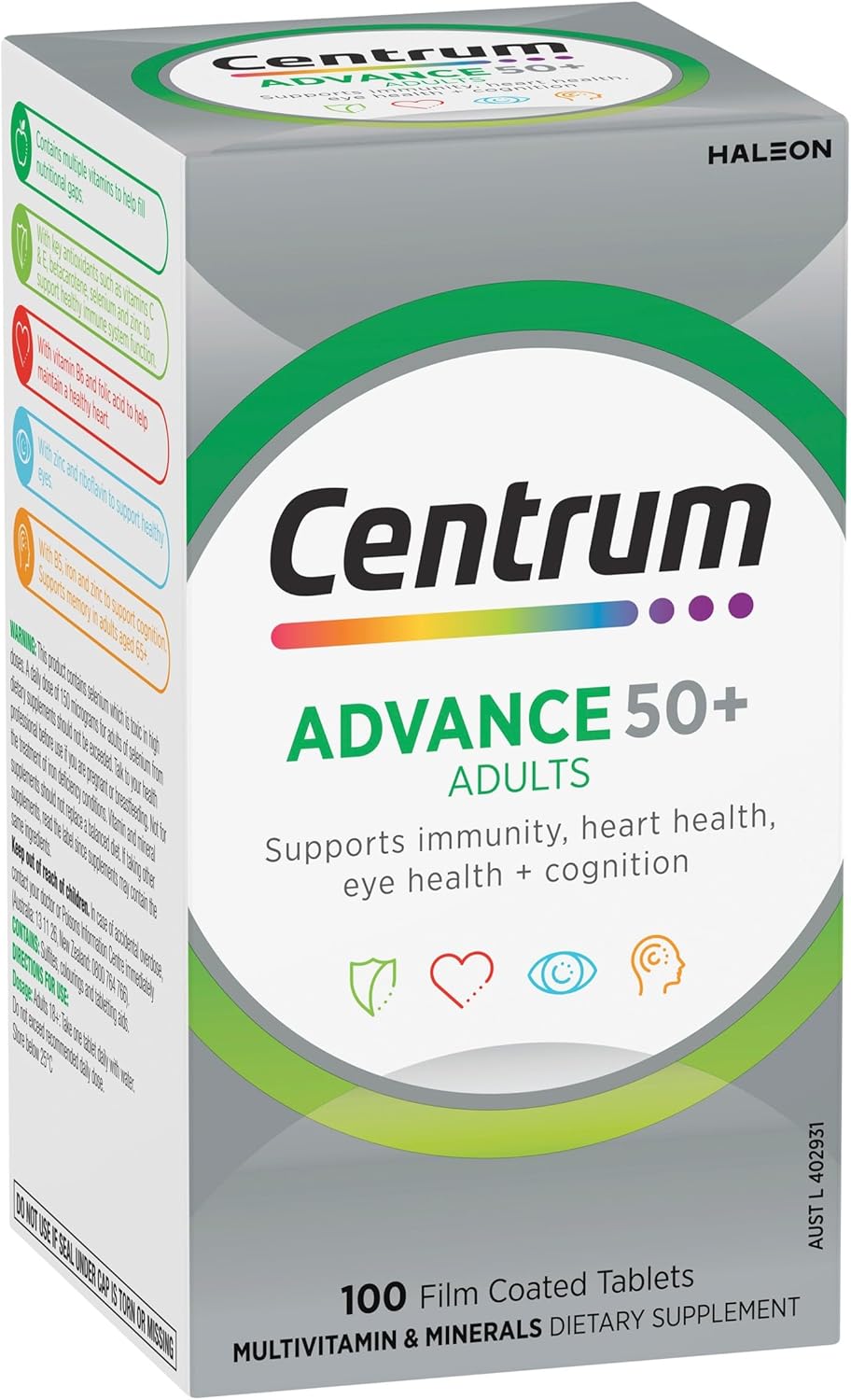 Centrum Advance 50+ 100 Tablets