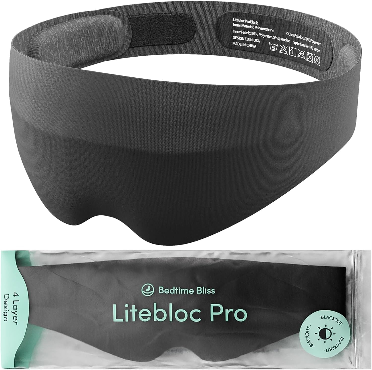 Sleep Mask Blackout Eye Mask for Sleeping for Men and Women - Sleeping Masks for Any Head Shape Super Lightweight & Wash-Friendly Design 3D Sleeping Mask with Comfortable Adjustable Strap