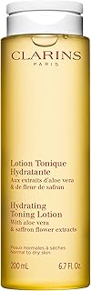 Clarins Hydrating Toning Lotion | Cleanses, Tones, Hydrates and Balances Skin's Microbiota |Plant-Based Ingredients, Including Aloe Vera | Alcohol-Free | Normal to Dry Skin Types