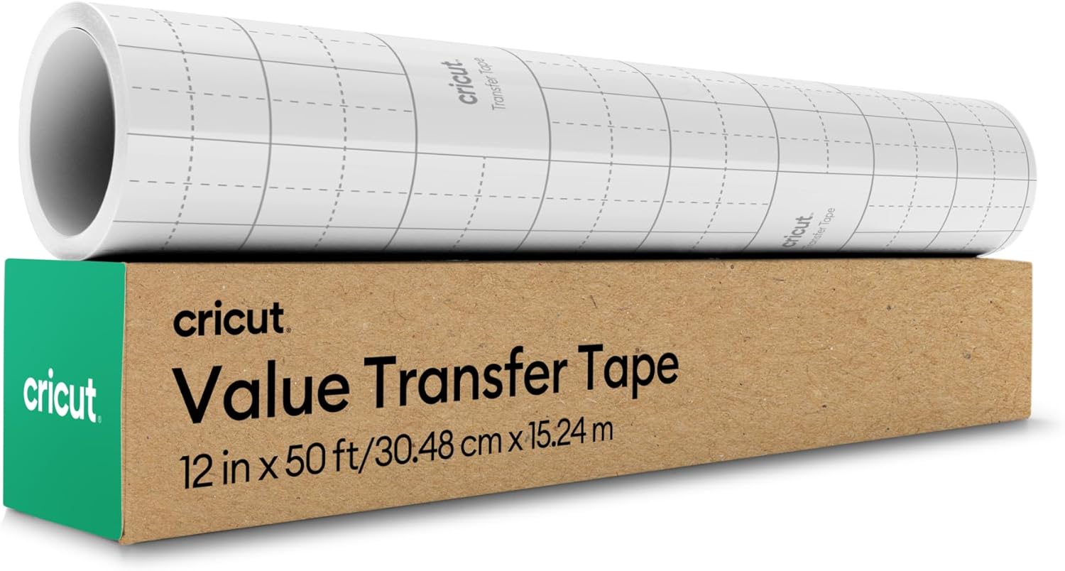 Cricut Value Transfer Tape (12in x 50ft Roll) - Easy Transfers for Vinyl Projects - Compatible with Maker & Explore Machines