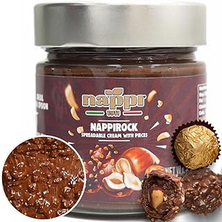 Spreadable Crunchy Hazelnut Chocolate Spread, 8.5 oz (240 g), Nocciola, Nappirock, Product of Italy, Creamy Chocolate Butter, Nocciolata, Product of Italy, Nappi 1911