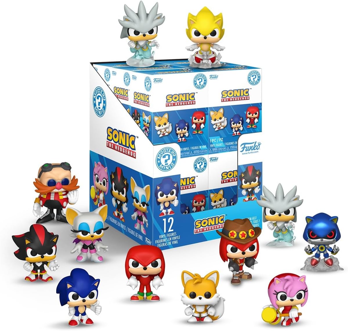 Funko Mystery Mini: Sonic the Hedgehog - 1 Of 12 to Collect - Styles Vary - Sonic the Hedgehog - Collectable Vinyl Figure - Gift Idea - Official Merchandise - Toys for Kids & Adults and Display