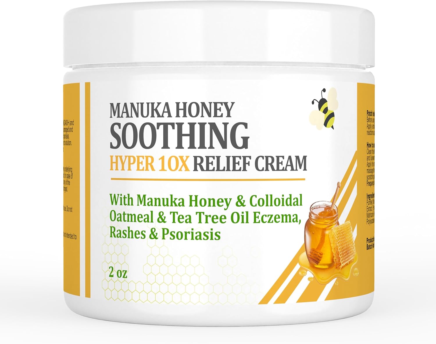 Manuka Honey Tea Tree Draw Salve Cream, Seborrheic Dermatitis, Eczema, Rosacea, Psoriasis, Folliculitis, Dry Scalp, Dandruff, Anti-Itch for Soothing Relief, Irritated Skin, 2 Ounce-1pack