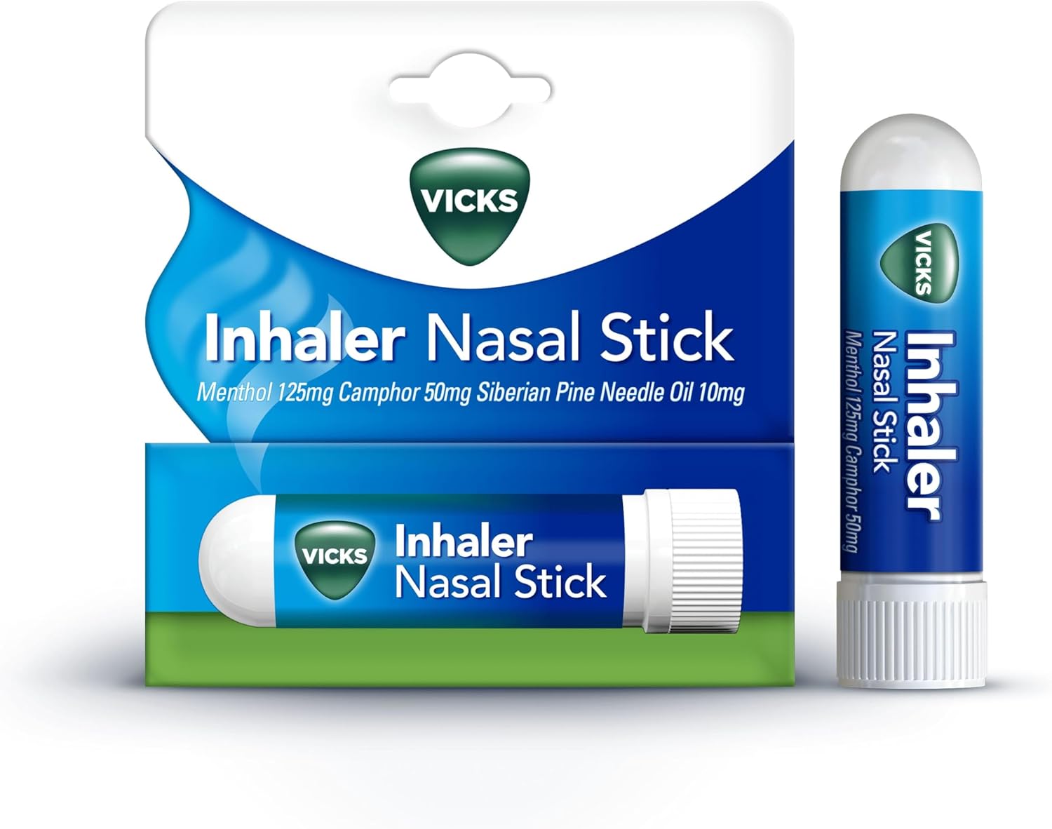 Procter & Gamble Vicks Inhaler For Cold And Cough, Fast Relief From A Stuffy Nose, Decongestant For Blocked Nose, With Menthol, Camphor & Pine Needle Oil, For Adults & Children Over 6 Years