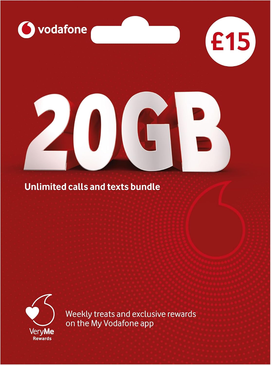 Vodafone £15 20GB PAYG Sim