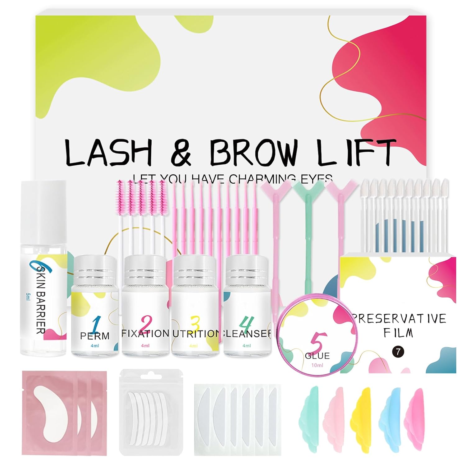 Lash Lift Kit, 2026 Upgraded Eyelash Perm Kit with Lasting Curling, Perming, Lifting & Natural Look, Semi-Permanent Salon Grade DIY Curling Perming Wave, Easy for Beginner & Professional