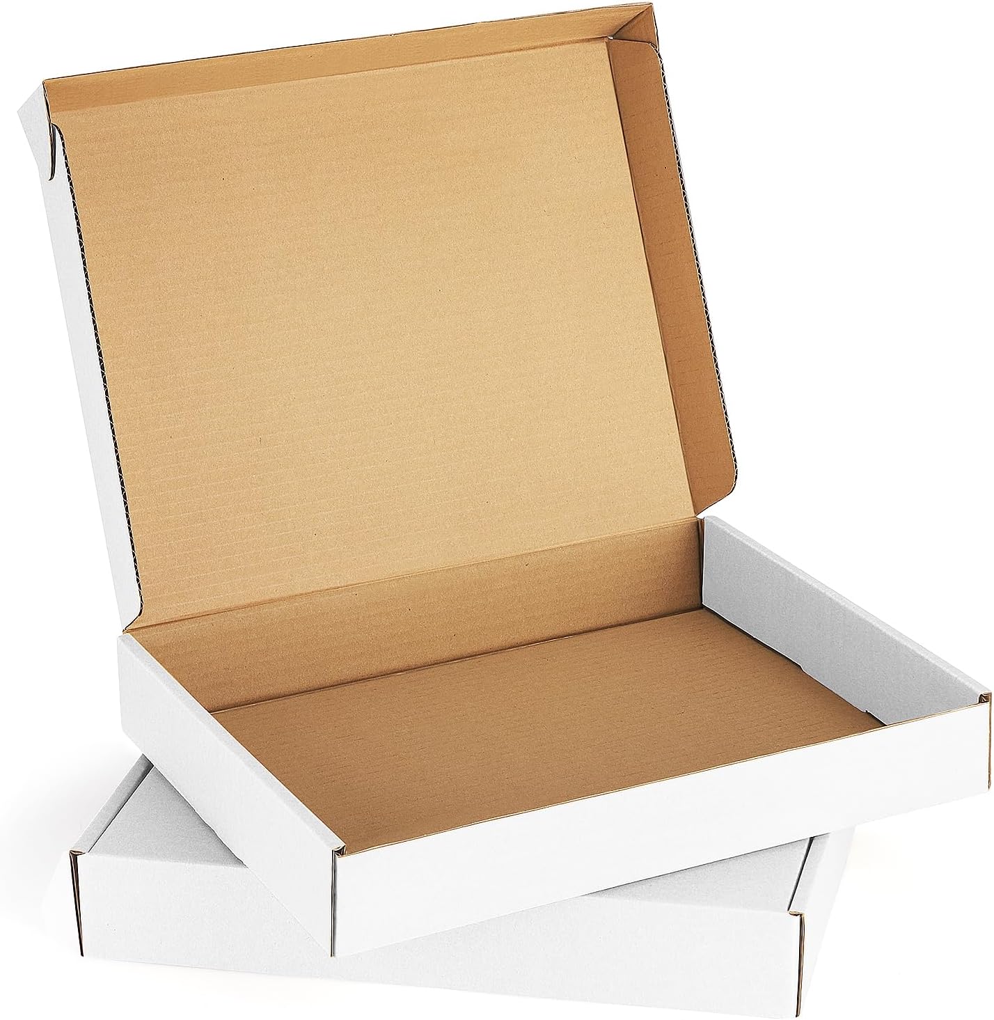 Eupako 13x10x2" White Shipping Boxes Corrugated Box Mailers 20 Pack Cardboard Shipping Boxes for Small Business, Mailing