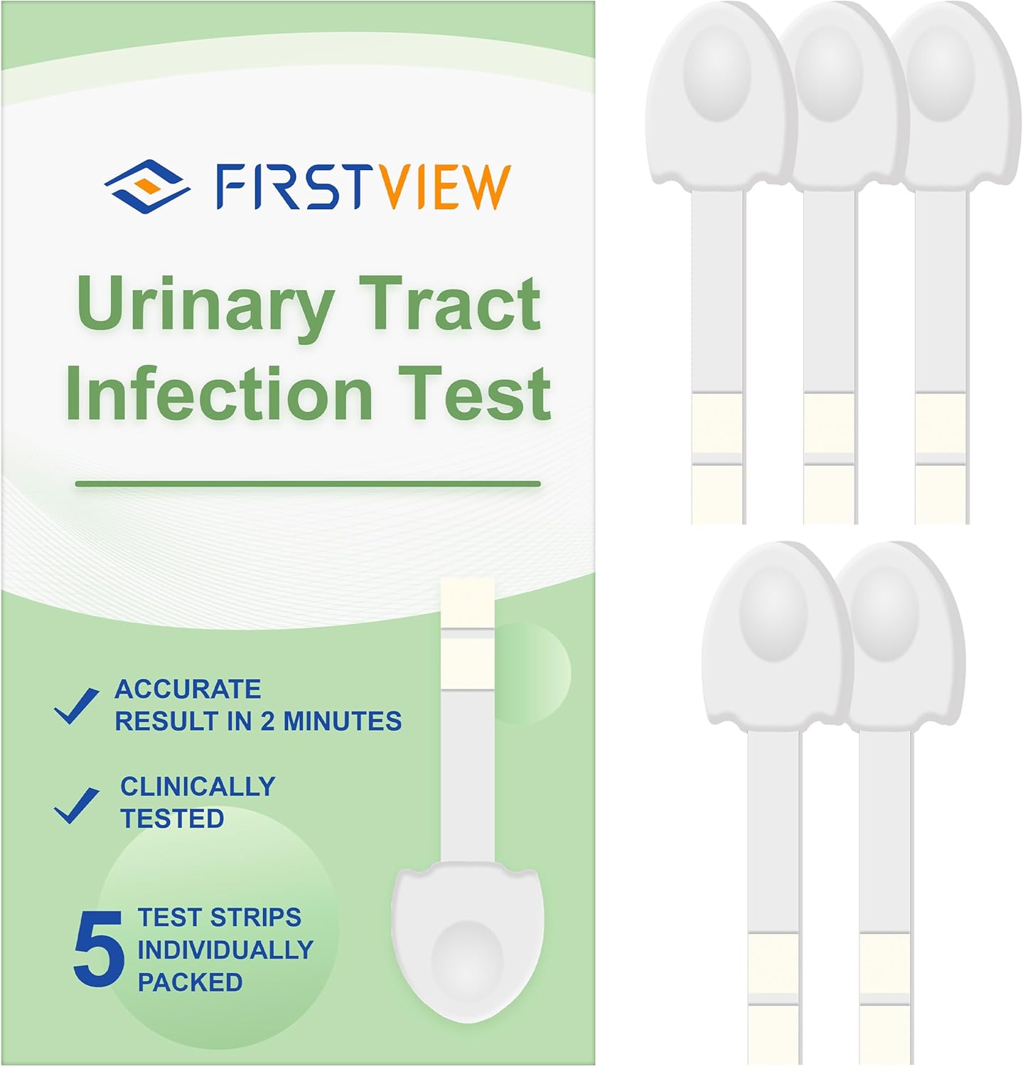 UTI Test Strips,Urinary Tract Infection Test Strips for Women, Men & Kids for UTI and Bladder, Detect Leukocytes and Nitrites,Results in 2 Minutes, Specialized Handle Design Easier use-5Pcs