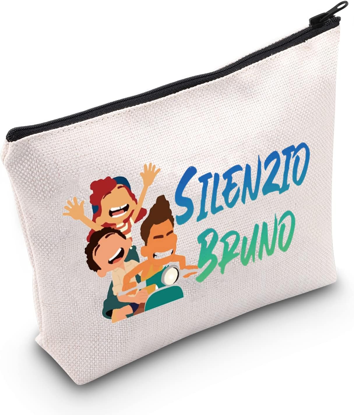 LEVLO Luca Cosmetic Bag Luca Fans Gift Silenzio Bruno Makeup Zipper Pouch Bag (Silenzio Bruno)