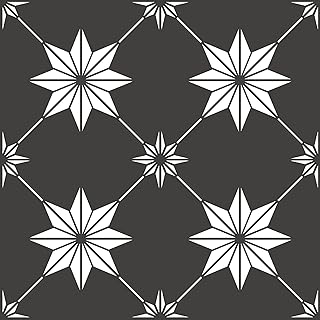 FloorPops Rigel Peel & Stick Floor Tiles, Black
