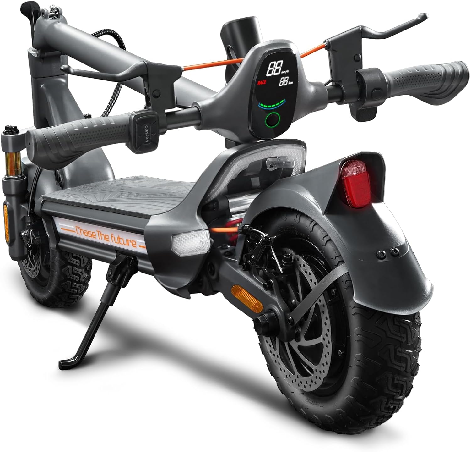Electric Scooter, 1200W Motor, MAX 50 Miles Long Range & 31 mph Top Speed, with 10.5" Off Road Tires, Dual Brake & Dual Suspension Commuting E-Scooter for Adults and Teens
