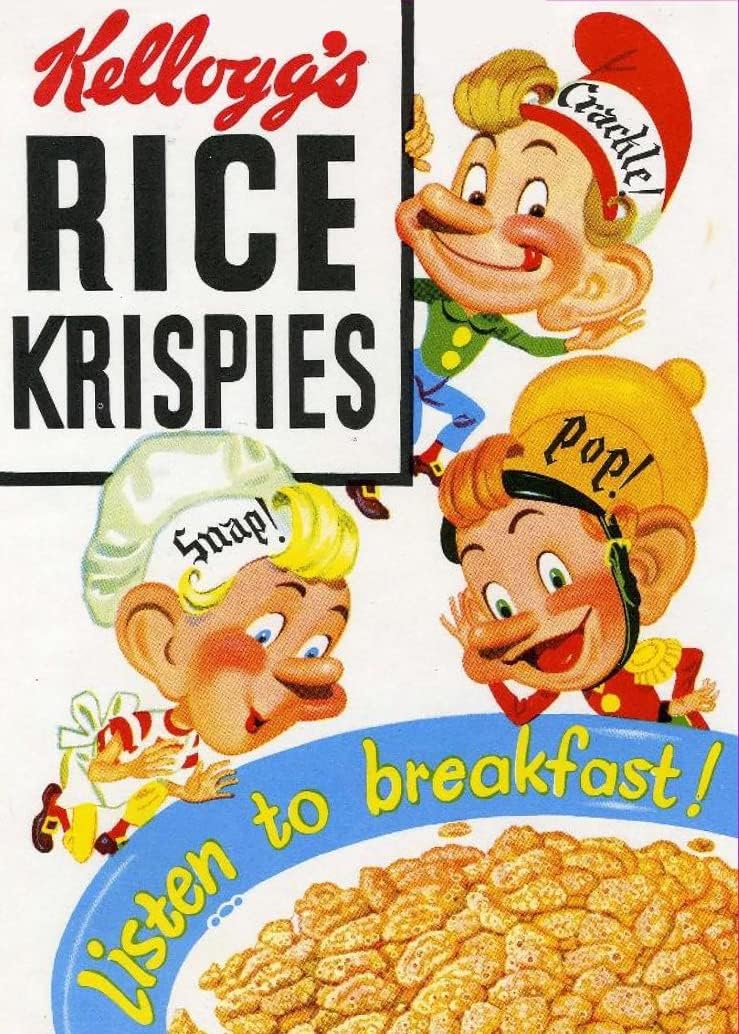 Dexam Vintage Kelloggs Rice Crispies Snap Crackle & Pop Tea Towel
