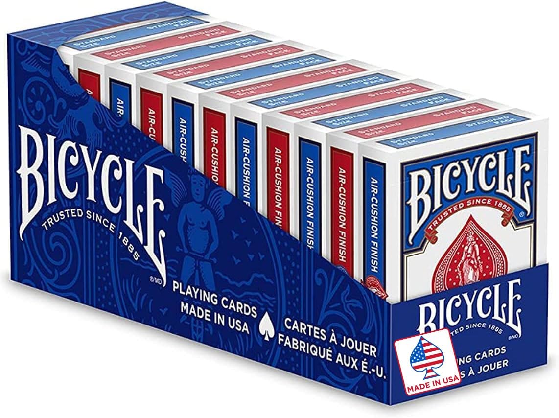 Bicycle Standard Playing Cards, Poker Size, 12 Pack