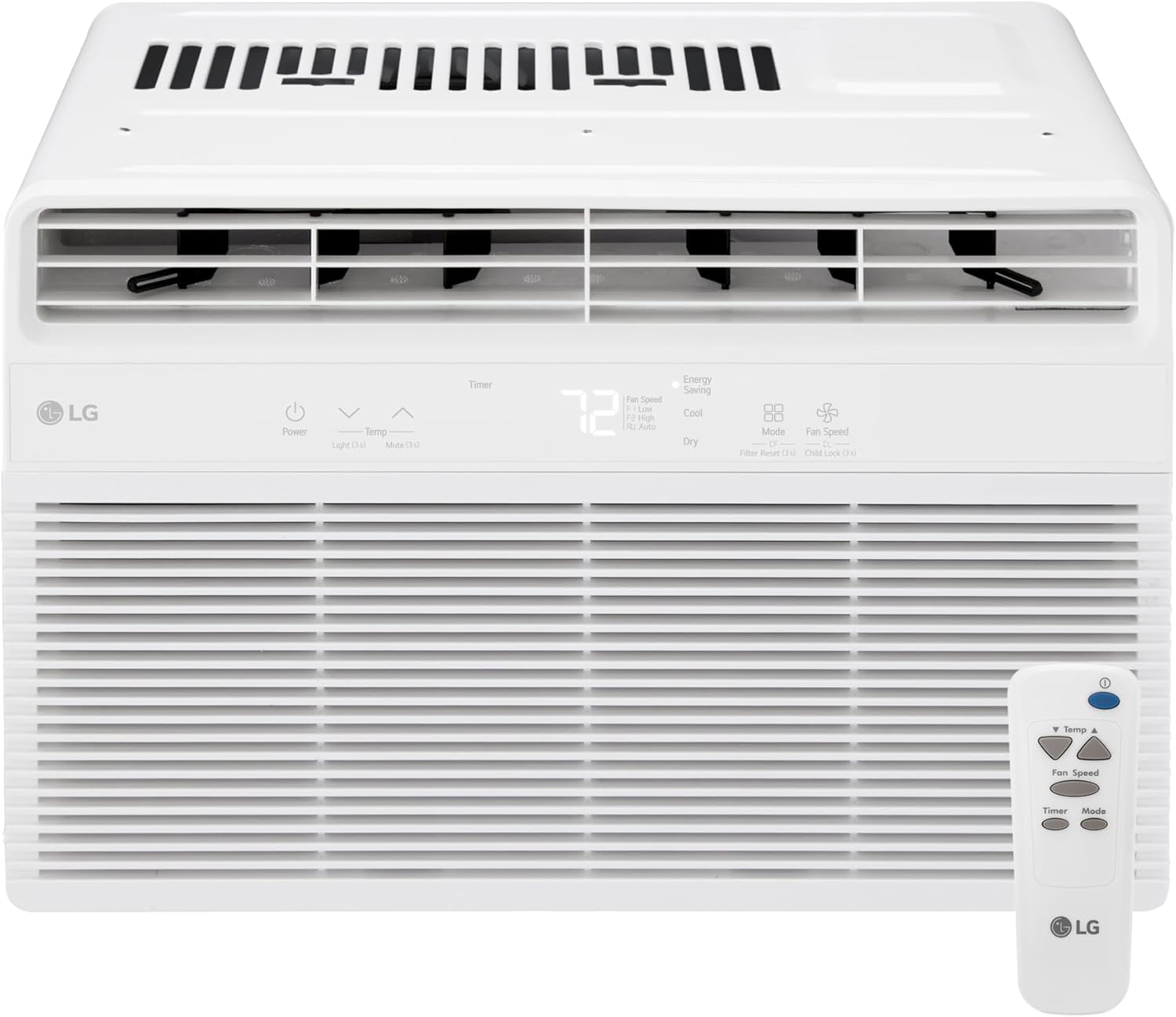LG 5,000 BTU Window Air Conditioner, Cools 150 Sq.Ft. (10' x 15' Room Size), Quiet Operation, Electronic Control AC Unit with Remote, 2 Cooling & Fan Speeds, 2-Way Air Deflection, Auto Restart, 115V