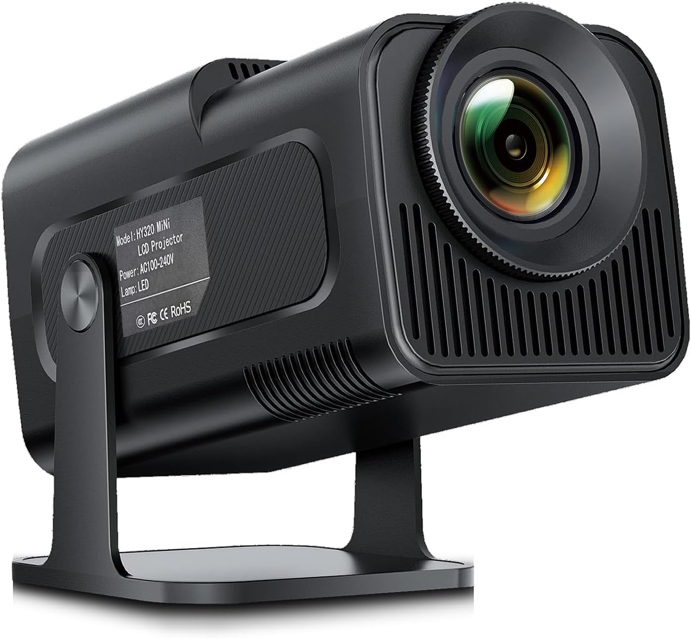 Mini Projector with Wifi and Bluetooth,1080P Smart Portable Projector with 4K Support,300 ANSI Lumens,200'' Screen Movie Projector Auto Keystone Compatible for Laptop, PC, Smartphone