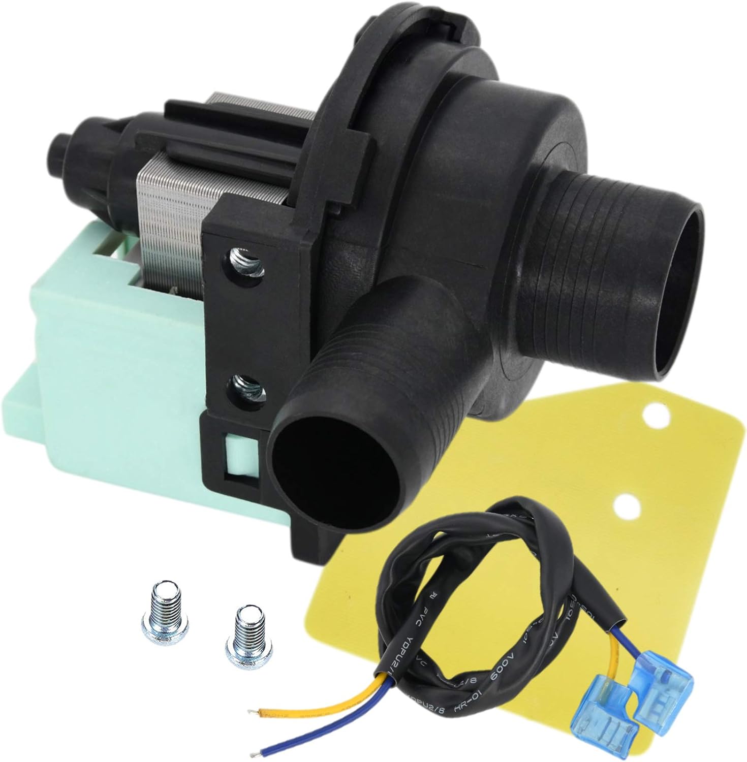 WD-5470-09 Washing Machine Drain Pump, LIYYOO Replacement Washers Drain Pump, Compatible with Haier Machine PCX-30L V12624 PPSB-04 GWT450AW HLP22P RWT150AW AP3437784 1227046 PS4128791