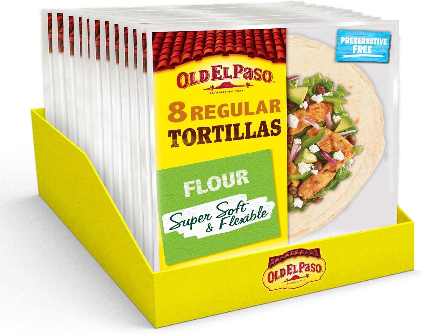 Old El Paso Regular Super Soft Flour Tortillas 326g (Pack of 12)