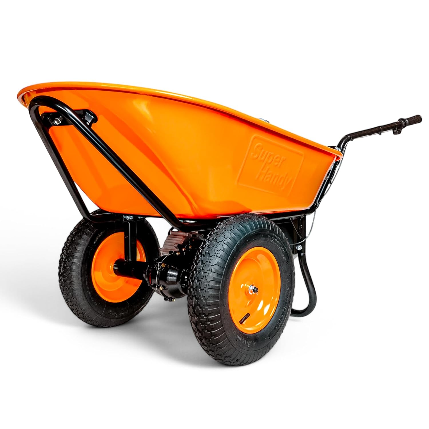 SuperHandy Wheelbarrow Utility Cart Electric 24V DC 330lbs Max Load Barrel Dump Material Debris Hauler (Amazon Exclusive)