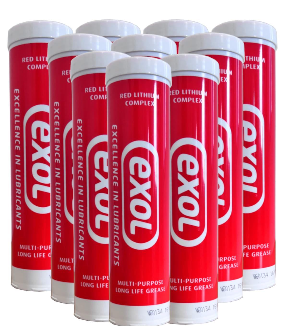 Exol Red Lithium Complex Grease EP2 400g Cartridge - Pack of 12 | High Pressure & High Temperature Lubricant | Heavy-Duty Multipurpose Grease for Automotive, Agricultural, and Industrial Use