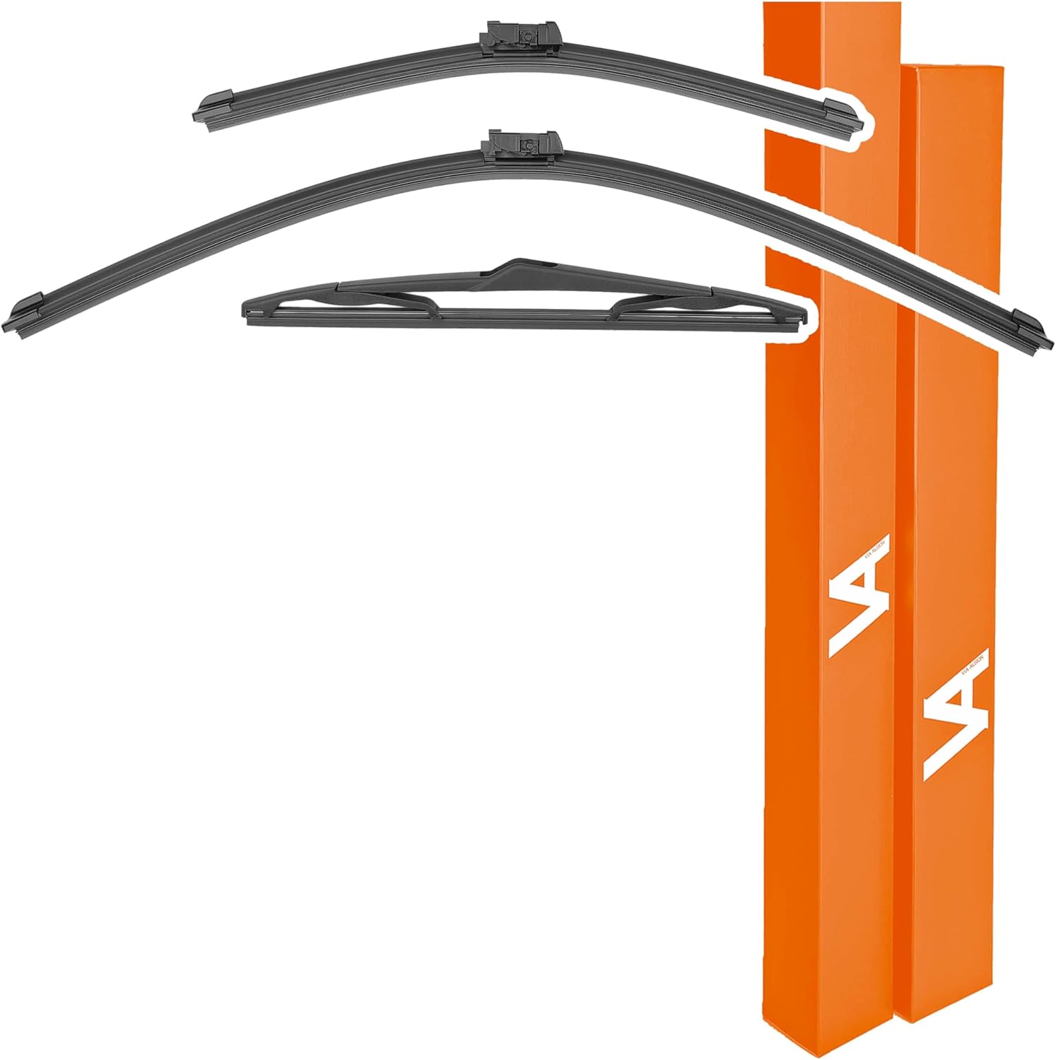 VIA ALBION® Wiper Blades for – FORD FIESTA Mk6 & Mk7 (2008-2017) – All-Weather Front & Rear Wipers Set