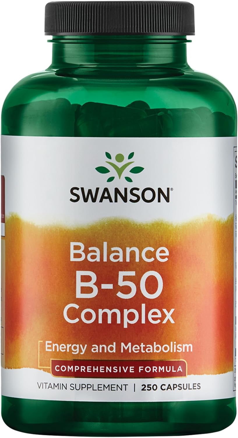 Swanson Balance B-50 High-Potency B Vitamin Complex, 250 Capsules