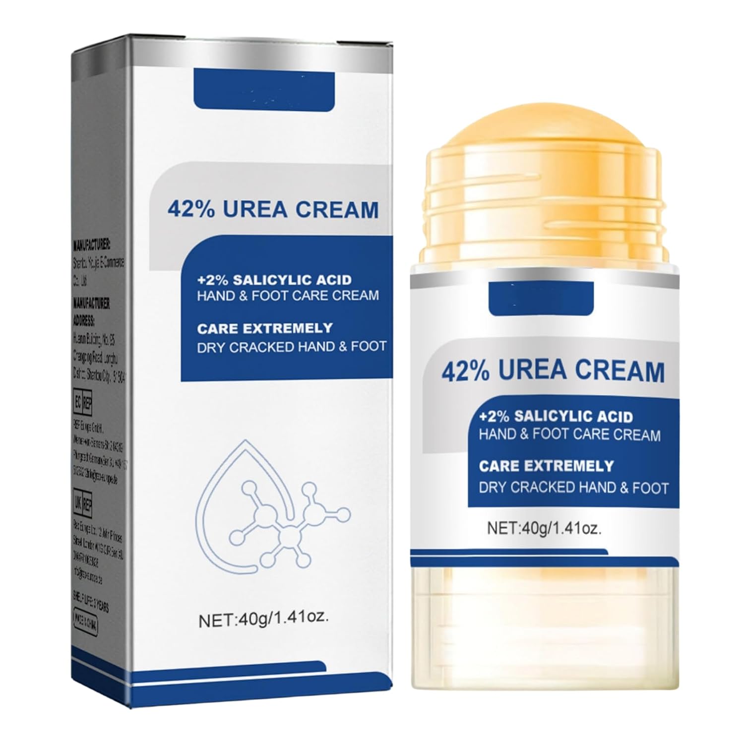 Soelegant Urea Cream, Urea Foot and Hand Cream for Dry, Cracked, Callus and Dead Skin, Moisture Stick for Foot Care, Cracked Heel Treatment, Knees, Elbows, Hands, Repair,