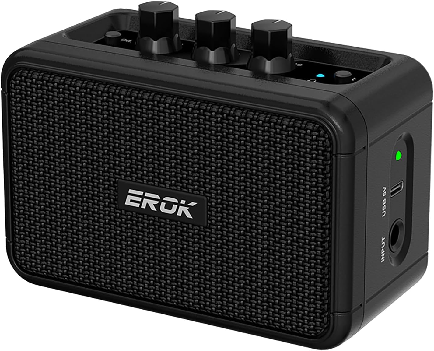 EROK Mini Electric Guitar Amplifier, with Clean Overdrive Effects,Support BT/Headphone Connection,5W Indoor Music Pratice Speaker (Dark)