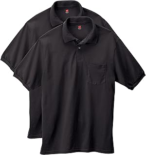 Hanes Men's Short-Sleeve Jersey Pocket Polo (Pack of 2)