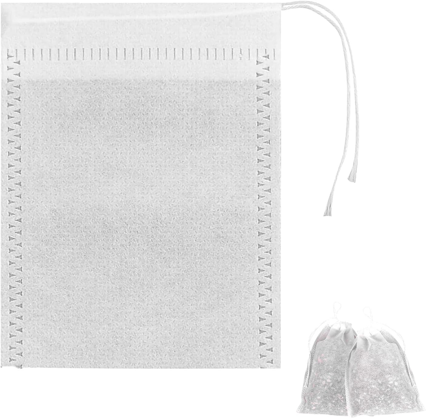 50 Pack Drawstring Bags,Disposable Mesh Bags for Cooking,Infusing Herbal Wine,Filtering Tea and Coffee,DIY Crafts,Spice Storage,Party Gifts,Non-Woven Fabric(5x7cm)