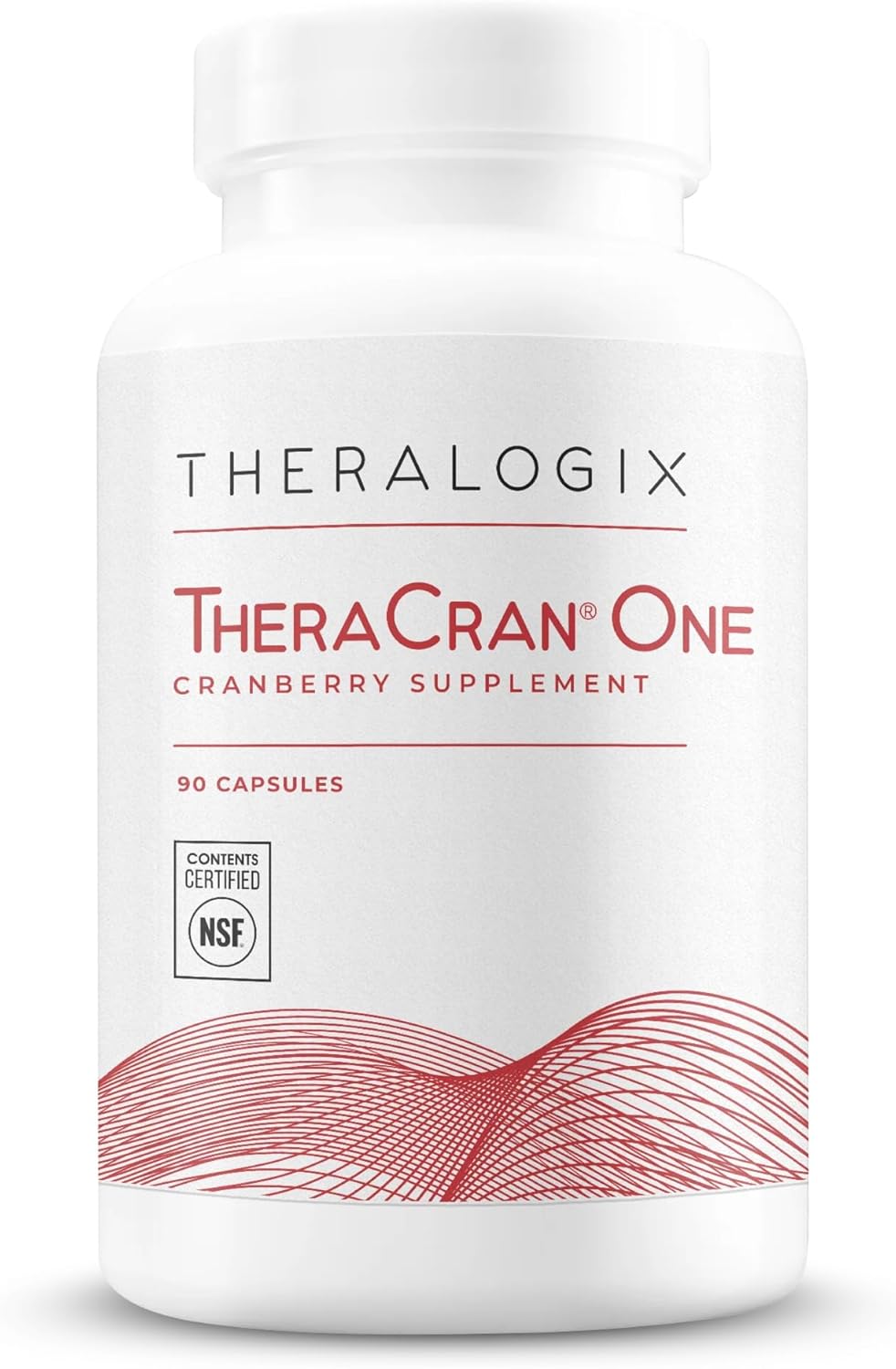 Theralogix TheraCran One Cranberry Capsules - 90-Day Supply - Supplement for Men & Women - to Support Urinary Tract Health* - 36mg Soluble PACs per Capsule - NSF Certified, 90 Count (Pack of 1)