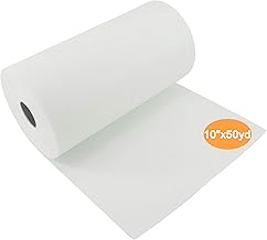 New brothread Cut Away Machine Embroidery Stabilizer Backing 10" x 50 Yd roll - Medium Weight 2.5 Ounce - Cut into Variable Sizes - for Machine Embroidery and Hand Sewing