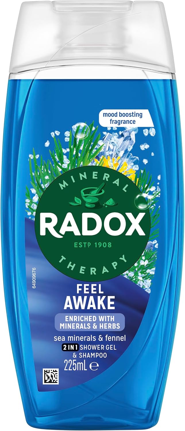 Radox Mineral Therapy Feel Awake 2-in-1 Shower Gel & Shampoo 225 ml