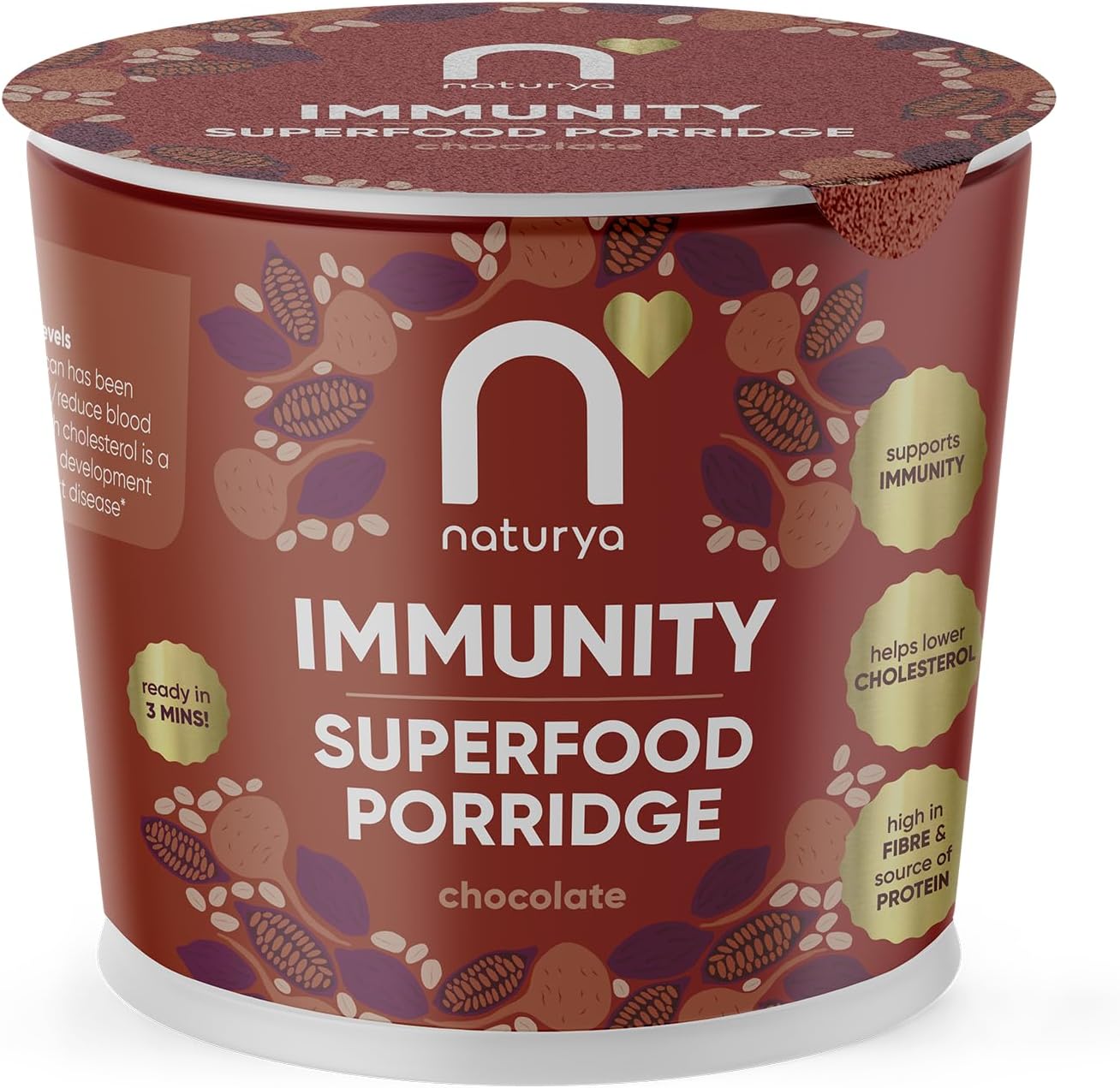 Naturya Superfood Porridge 8 x 55g, Chocolate Immunity