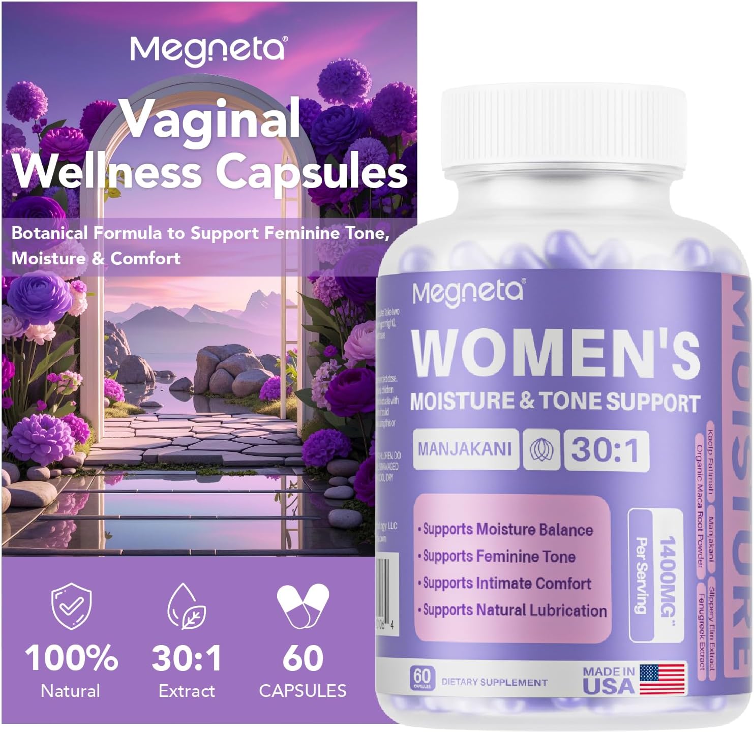 Vaginal Moisture Support, 60 Vegan Capsules