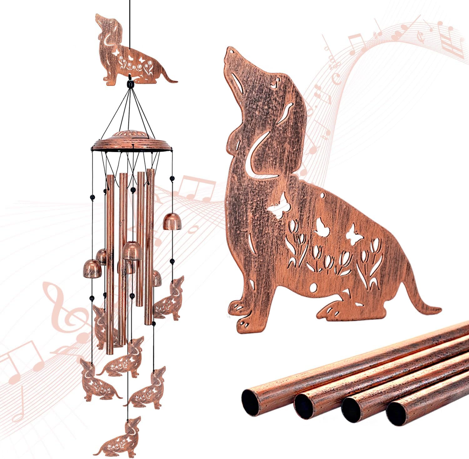 Dachshund Wind Chimes for Outside 84