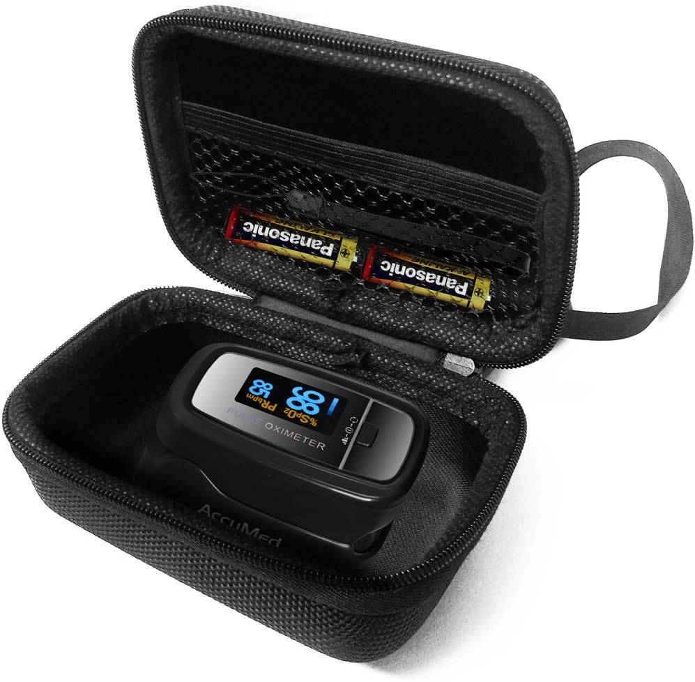 Hard Case Compatible for AccuMed CMS-50D1 Pulse Oximeter Finger Pulse Blood Oxygen SpO2 Monitor