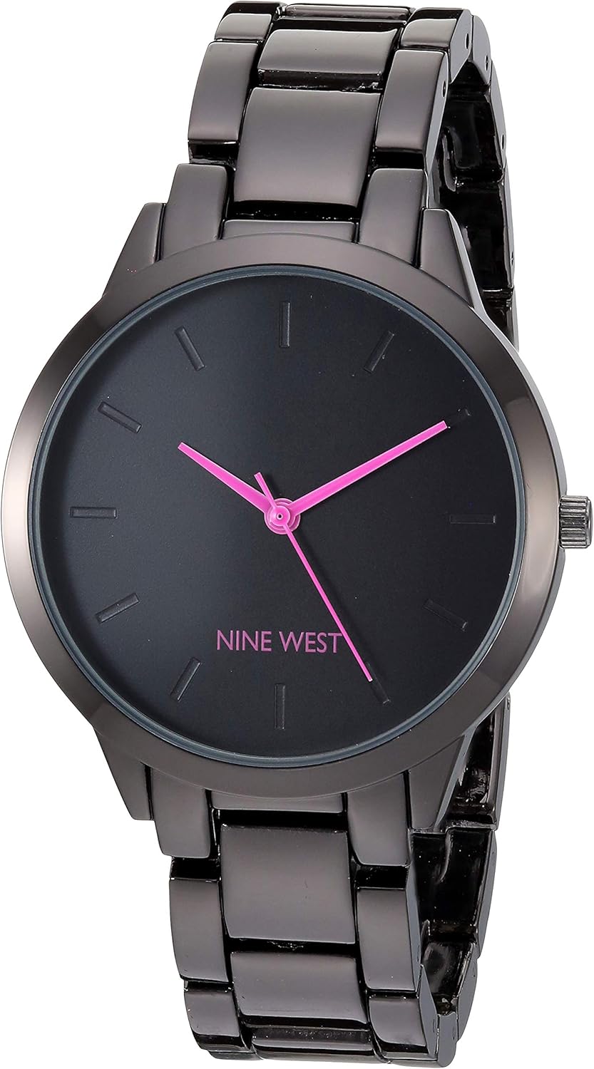 Nine West Women's Gunmetal Bracelet Watch
