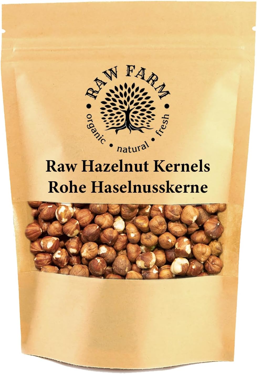 1 kg Raw Hazelnut Kernels, Whole Natural Hazelnuts, Unsalted & Unroasted, Keto & Vegan Friendly Snack, Ideal for Diets, Free from Gluten & Soya