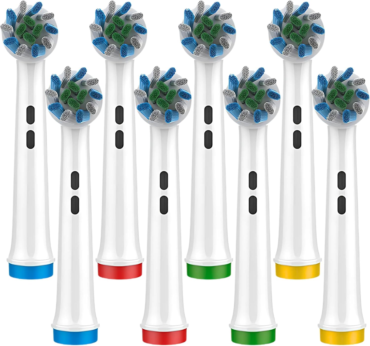 DentaPro Oral B Toothbrush Head Replacement - 8 Pack Cross Action Toothbrush Head Compatible with Braun Oral B Electric Toothbrush - White