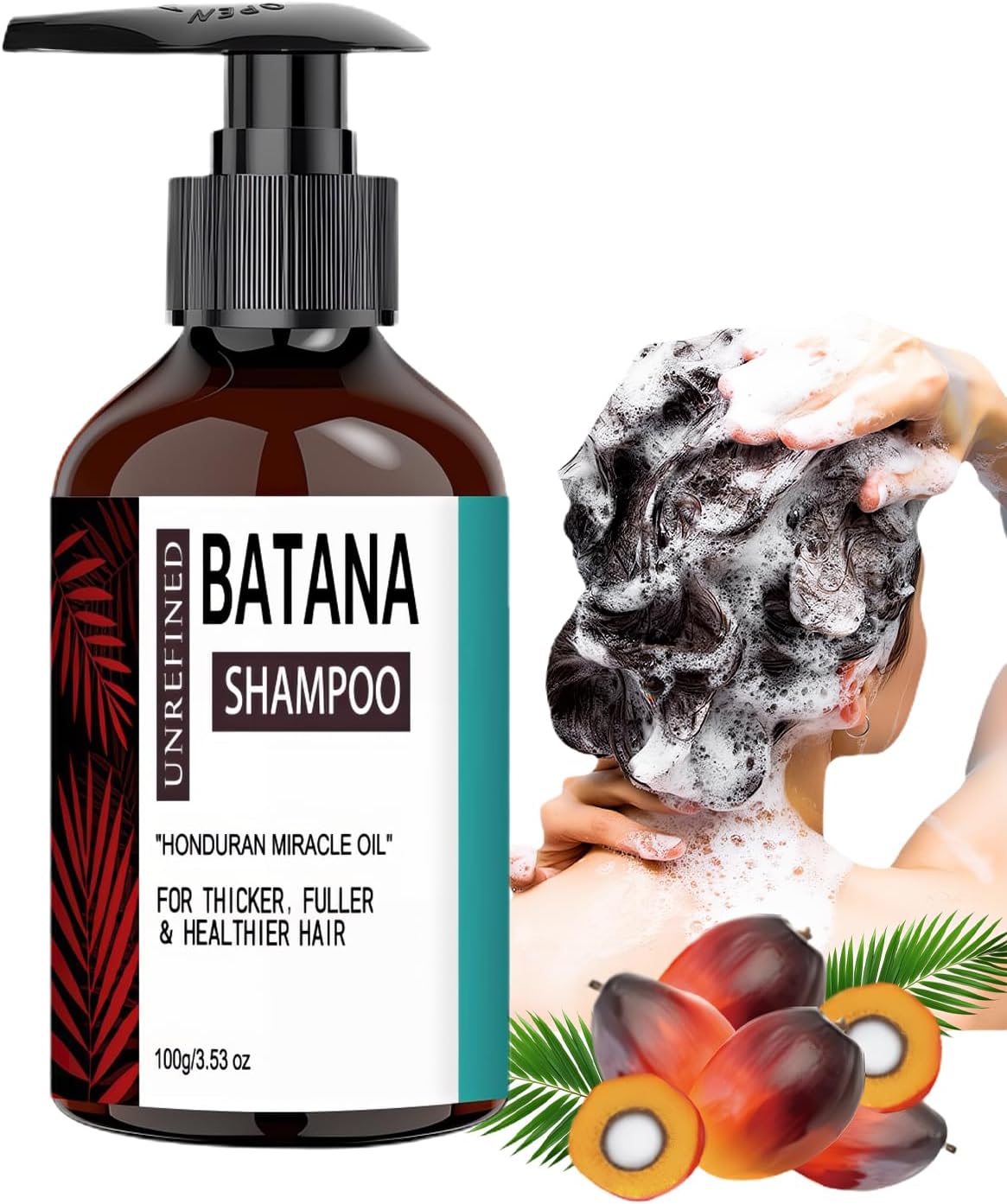Batana Oil Shampoo, Organic Batana Oil for Healthy Hairs,Denser Fuller Healthier Shampoo,Hair Loss Shampoos for Thickening Hair for Women and Men, 100G