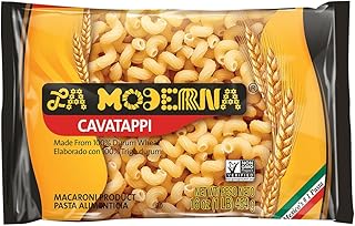 La Moderna Cavatappi Pasta, Durum Wheat Semolina Macaroni with Vitamins & Minerals - 16oz, 454g