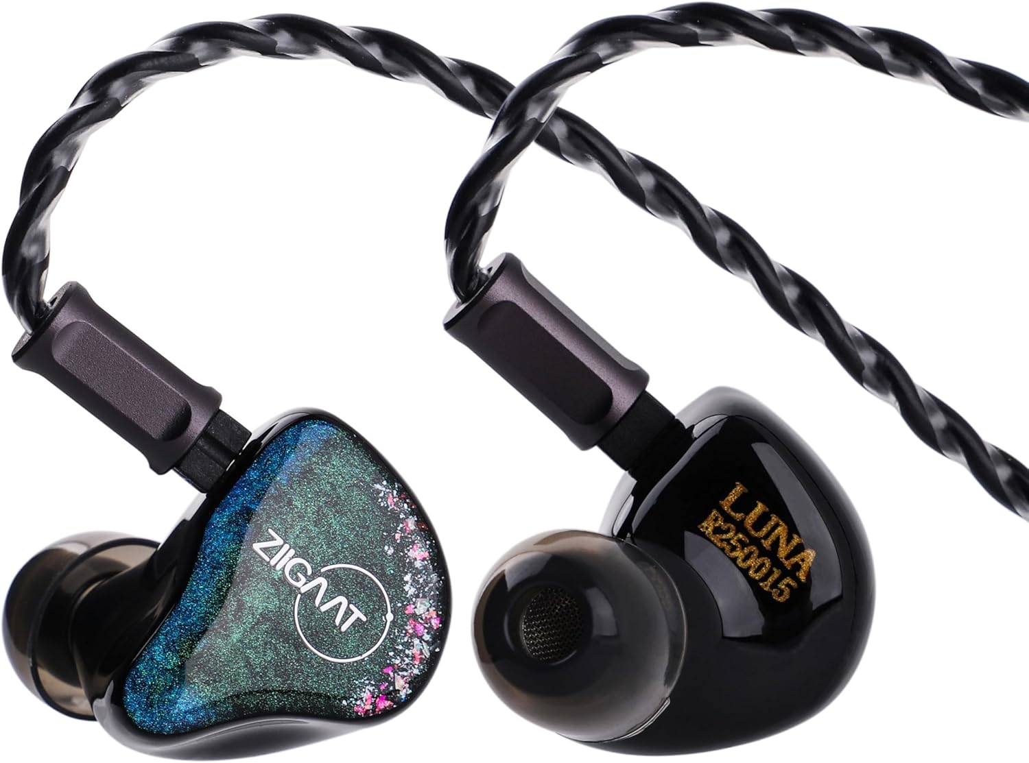 Linsoul ZiiGaat Luna 6BA HiFi in Ear Monitor, Studio Monitor & Stage Performance IEM Earphones with Fast Response, Wide Soundstage, and Reference Clarity, Detachable Silver-Plated OFC Cable