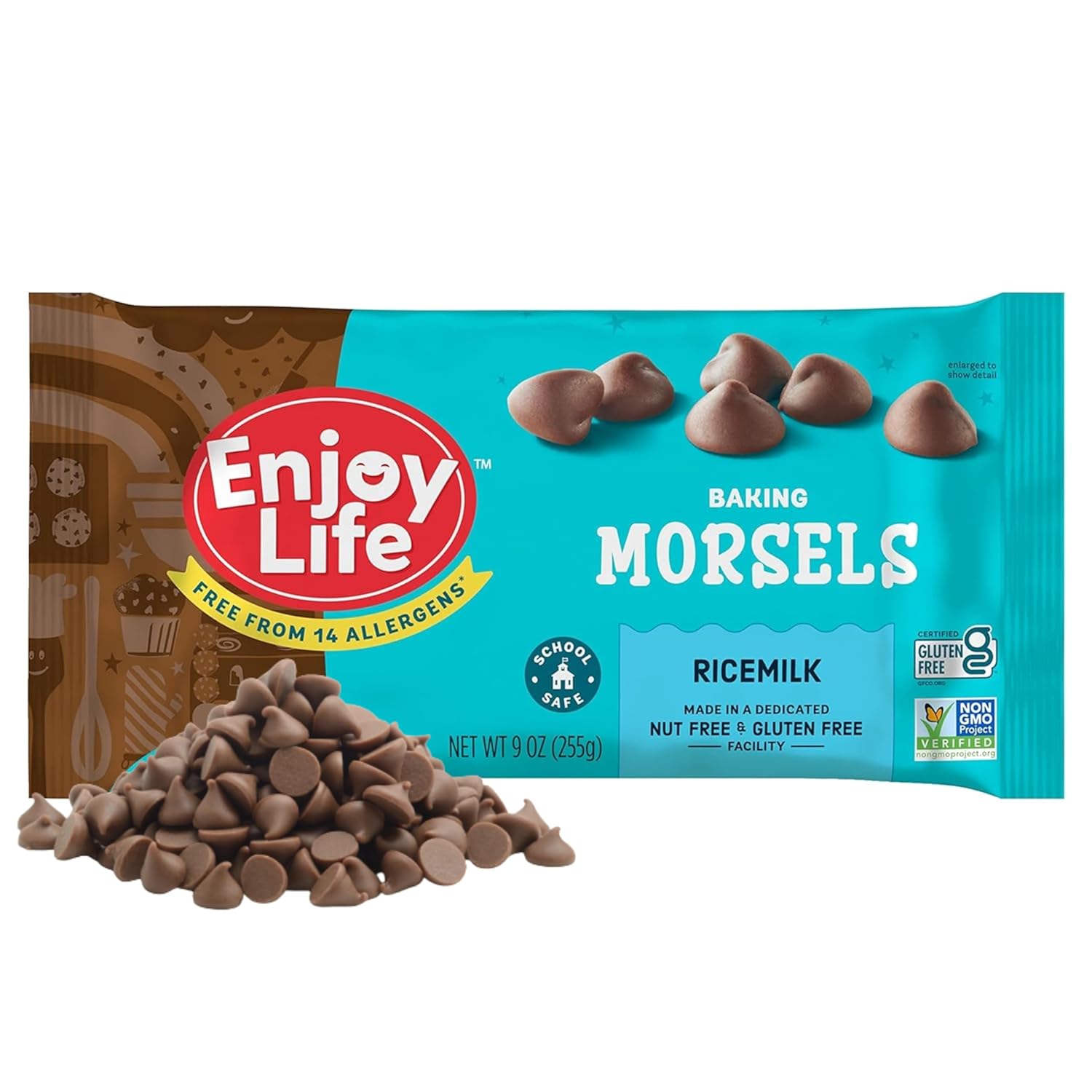 Enjoy Life Ricemilk Baking Morsels, 9 oz Bag