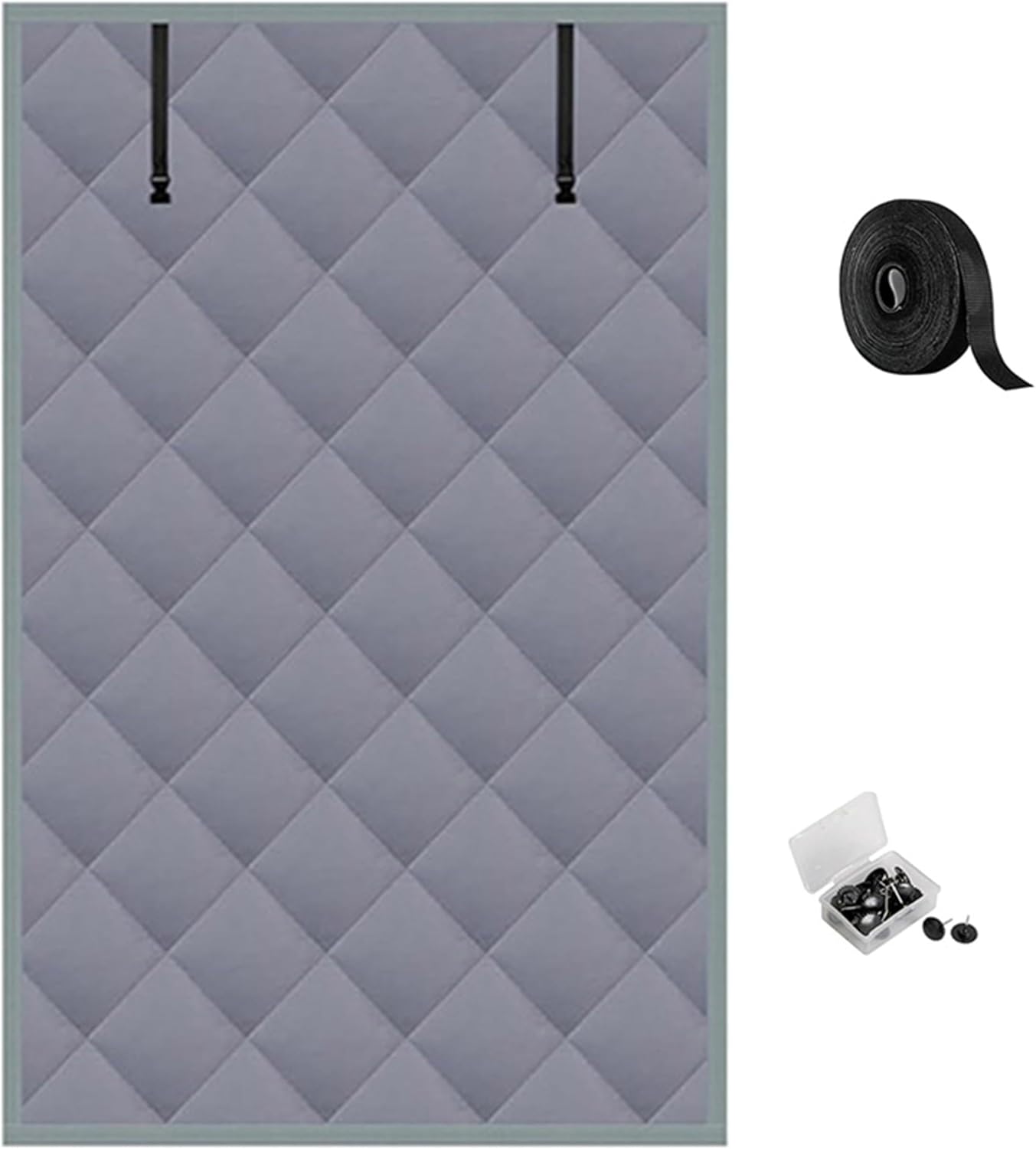 Window Insulation Kit, 3 Layers Oxford Fabric Panels and Cotton Filling with Fastener, Blocks Cold & Noise & Light, Thermal Curtains for Warm Winter(32" x 57" for Window Size 28" x 54")